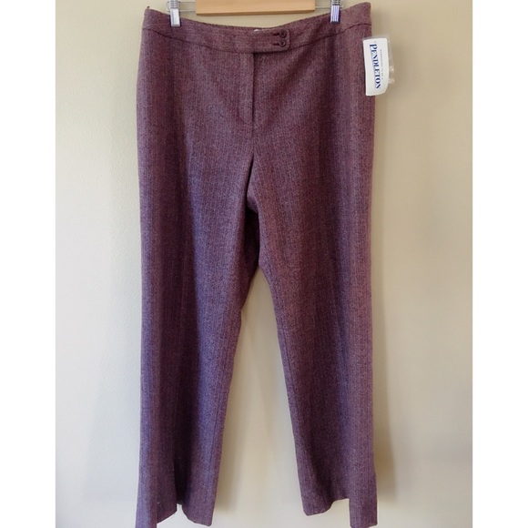 NWT Vintage Pendleton Virgin Wool Pink Tweed Pants - Picture 2 of 4